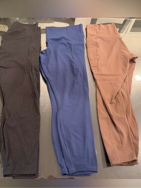 3-Pack Active Leggings – Black, Navy & Brown